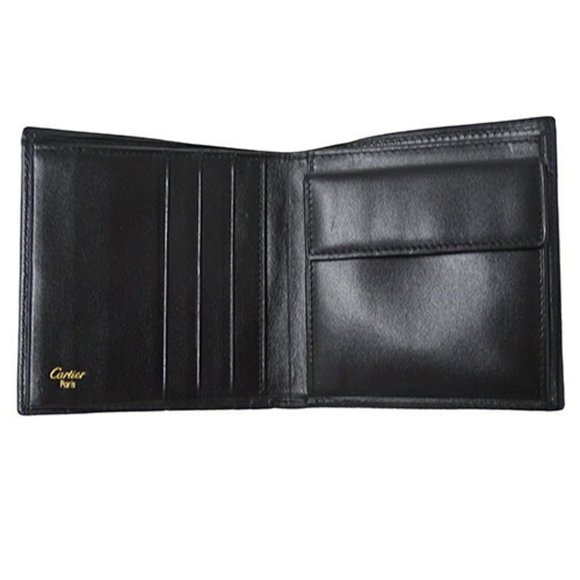 Cartier Pasha Wallet for Men, Black Calf Leather, Coin Pocket - Picture 7 of 13